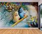 Pooja Room - Krishna Playing Flute With Radha Wallpaper