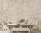 Dining Room - Sepia Botanical & Butterfly Wallpaper – Vintage Botanical Mural, Custom Size