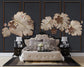 3D embossed flowers and leaf wallpaper - view 2