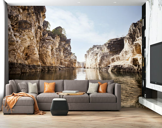 Bhedaghat 3D Marble Rocks Nature Wallpaper