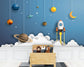 Outer space 3D wallpaper for kids room - view 5