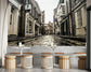 Old street town 3D wall mural - view 3