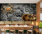 3D Mechanical Gears Mural Wallpaper
