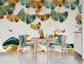 3D ginkgo leaves and deer wallpaper - view 3