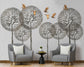 3d Creative dandelion flower art and birds wallpaper