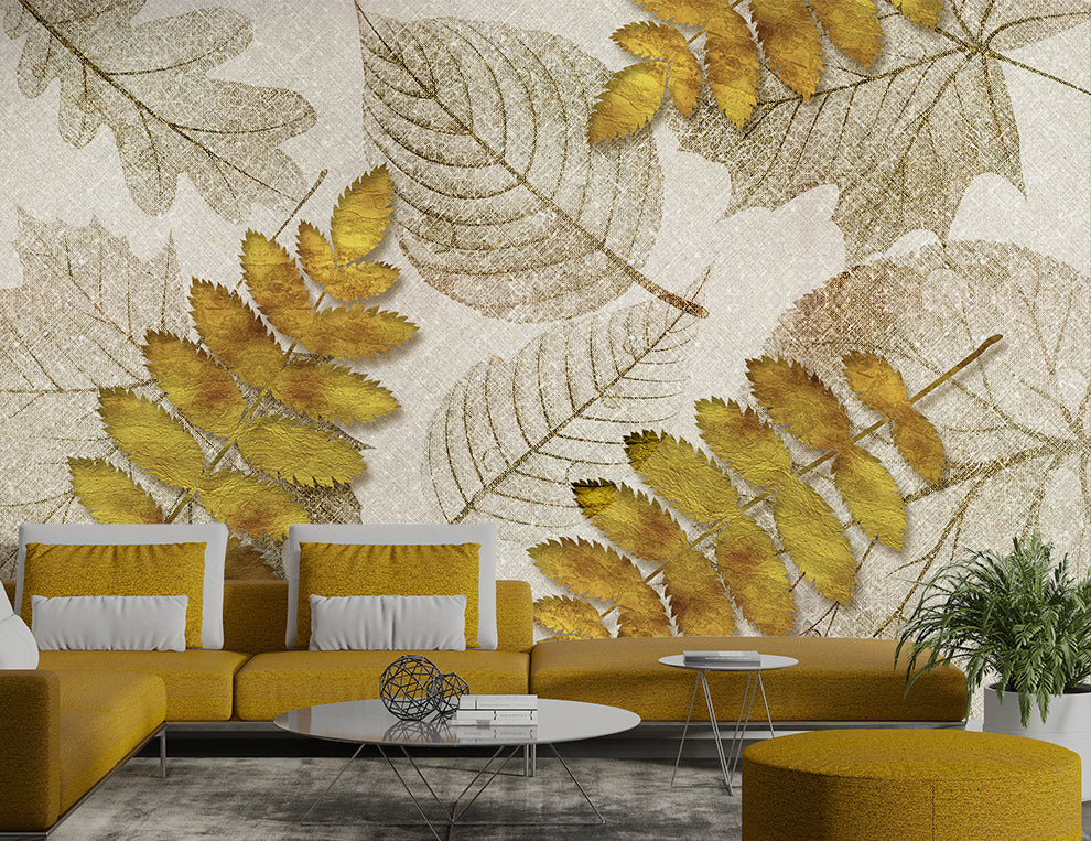 3D Tropical Plant Leaves Wallpaper | Customize Wallpaper