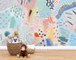 Pastel colours kids room nursery wallpaper - view 5
