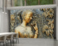 Pretty women sculpture 3D wall mural - view 3