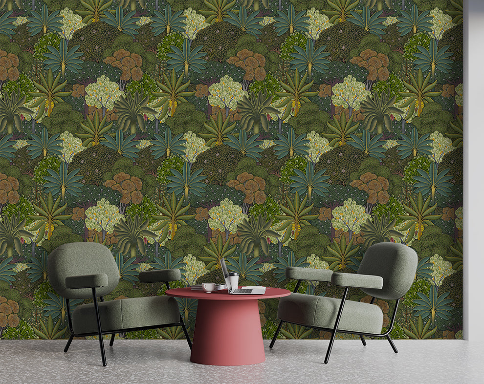 Bagh Textured Tropical Wallpaper Rolls