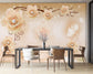 Orange rose floral bedroom wallpaper - view 3