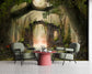 3D forest tree jungle wallpaper for living room - view 4