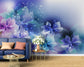 Blue flowers abstract wallpaper - view 3