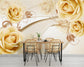 Luxury 3D yellow rose wallpaper - view 3