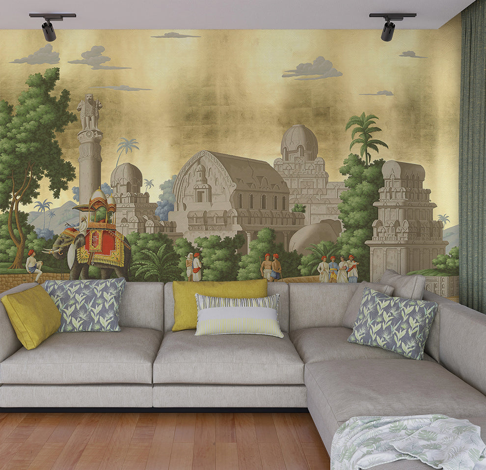 Ancient India Mural Wallpaper