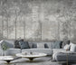 Grey forest trees wallpaper