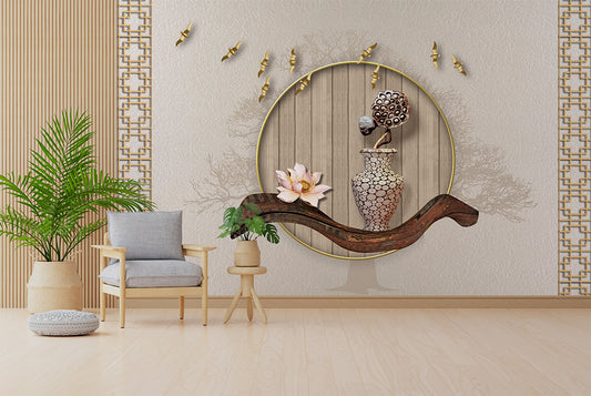 3D Decorative Metal Wall Art Wallpaper