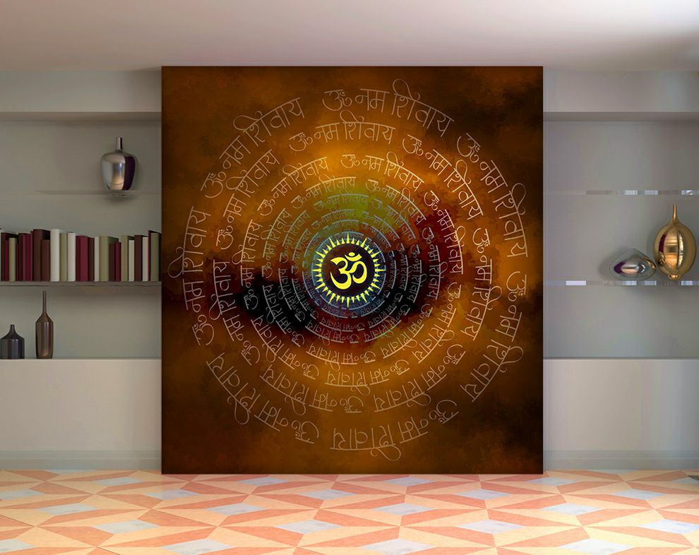 OM Namah Shivay Mural Art Wallpaper Home Decoram