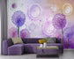 Pink and purple dandelion flowers wallpaper - view 2
