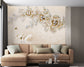 European 3D diamond jewelry floral wallpaper - view 3