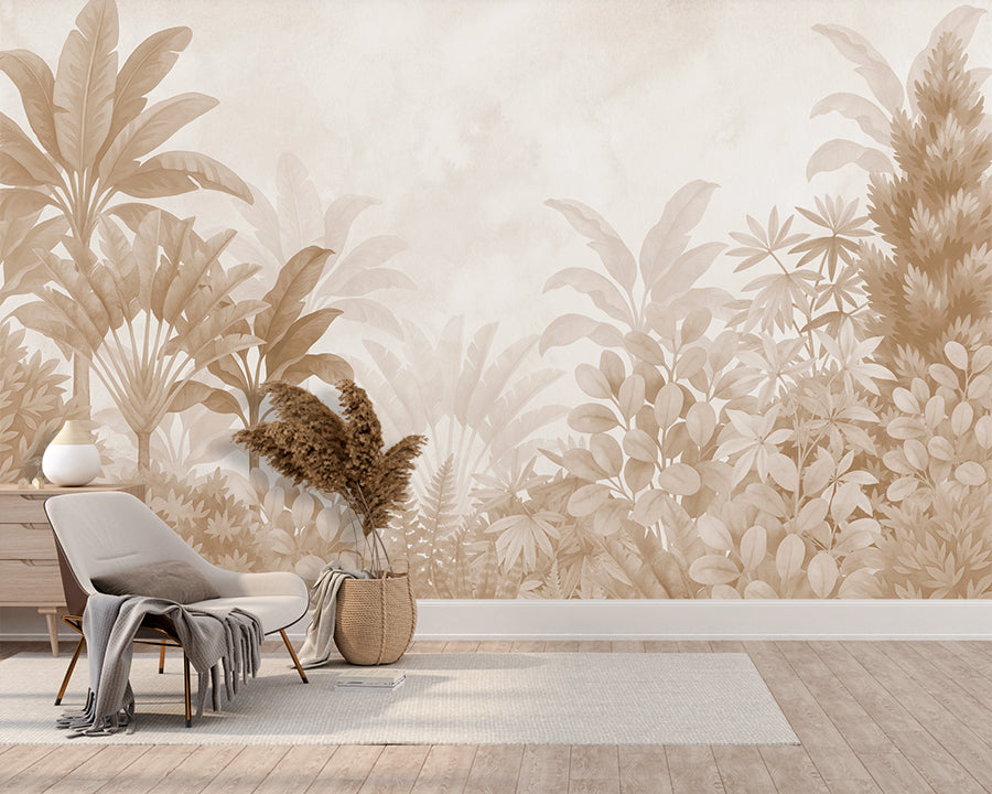 Tropical Jungle Leaf Wallpaper