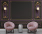Luxury purple 3D bedroom wallpaper - view 2