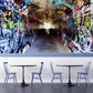 3D graffiti style cafe wallpaper - view 3