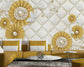 Golden pearl flowers wallpaper - view 2
