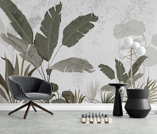 Tropical Banana Leaf Wallpaper