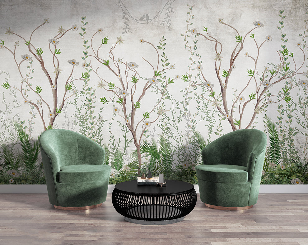 Chinoiserie Trees Wallpaper