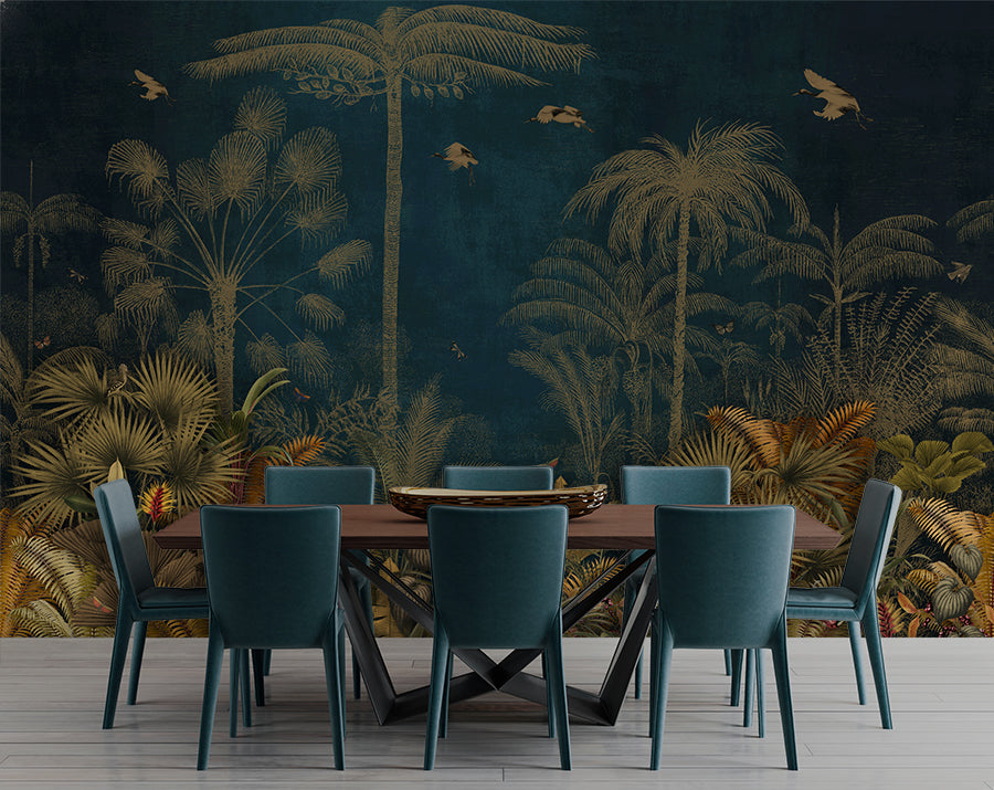 Jungle And Leaves Tropical Wallpaper