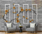 Living Room - Fashion Floral & Botanical Grey Wallpaper