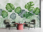 Watercolor green tropical wallpaper - view 3