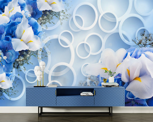 Orchids Floral And Circle Wallpaper