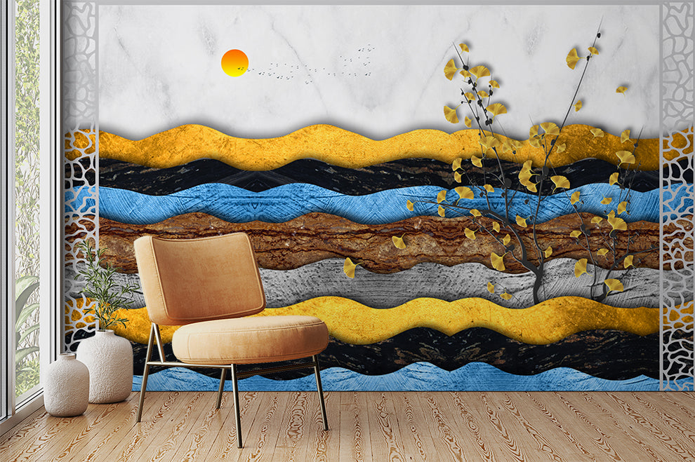 3D Abstraction Modern Wall Art Wallpaper