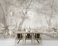 Dining Room - Forest & Egret Birds – Botanical Wall Mural Wallpaper, Custom Size