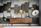 Grey and black geometric pattern wallpaper - view 4