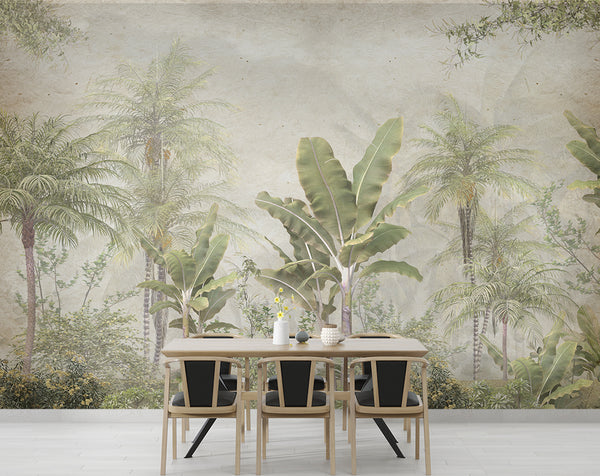 Banana leaves jungle wallpaper - view 2