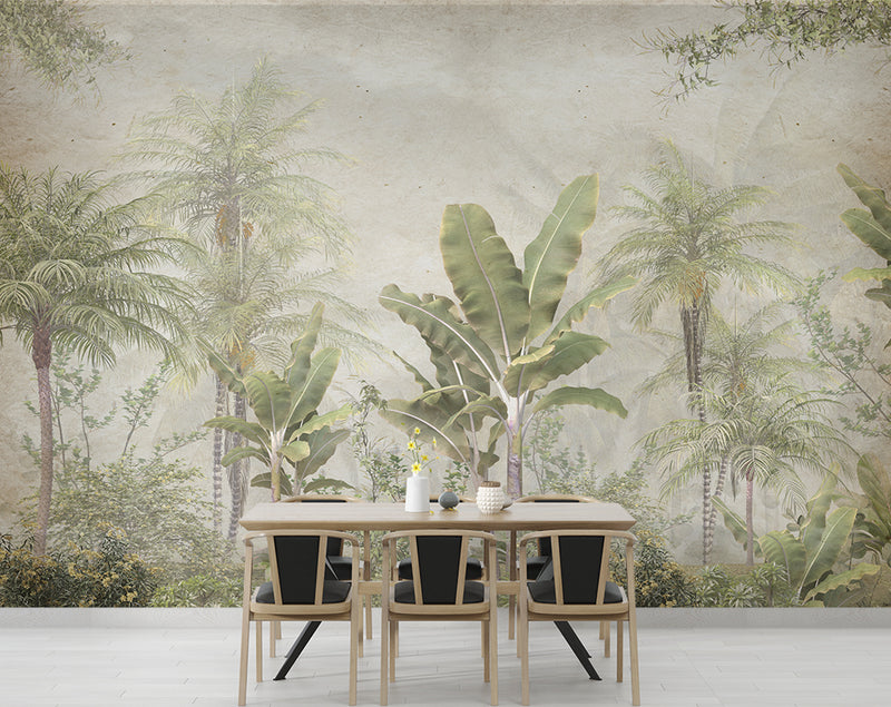 Banana leaves jungle wallpaper - view 2