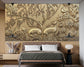 3D copper jungle animals wall mural - view 3