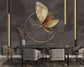 3D golden metallic butterfly wallpaper - view 2