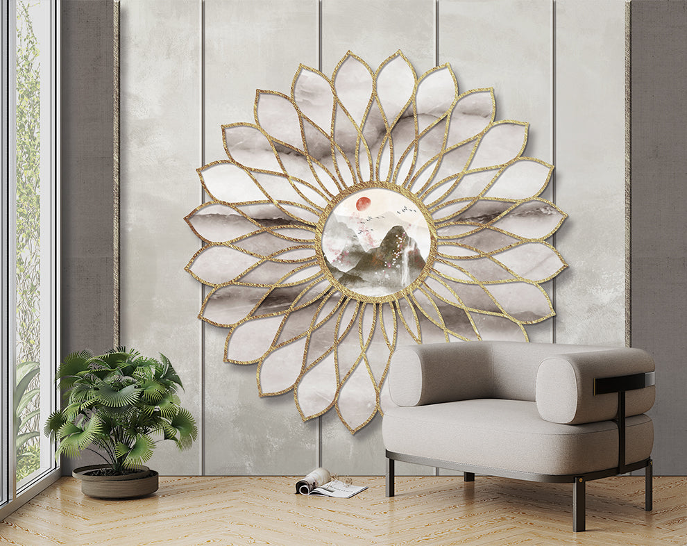 3D Circular Fancy Art Design Wallpaper