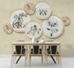 3D wood circle flowers and birds wallpaper - view 3