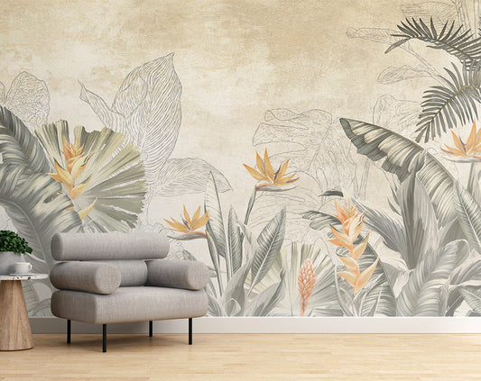 Tropical Paradise Mural Wallpaper