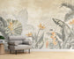 Bedroom - Tropical Paradise – Tropical Plants Wall Mural Wallpaper, Custom Size