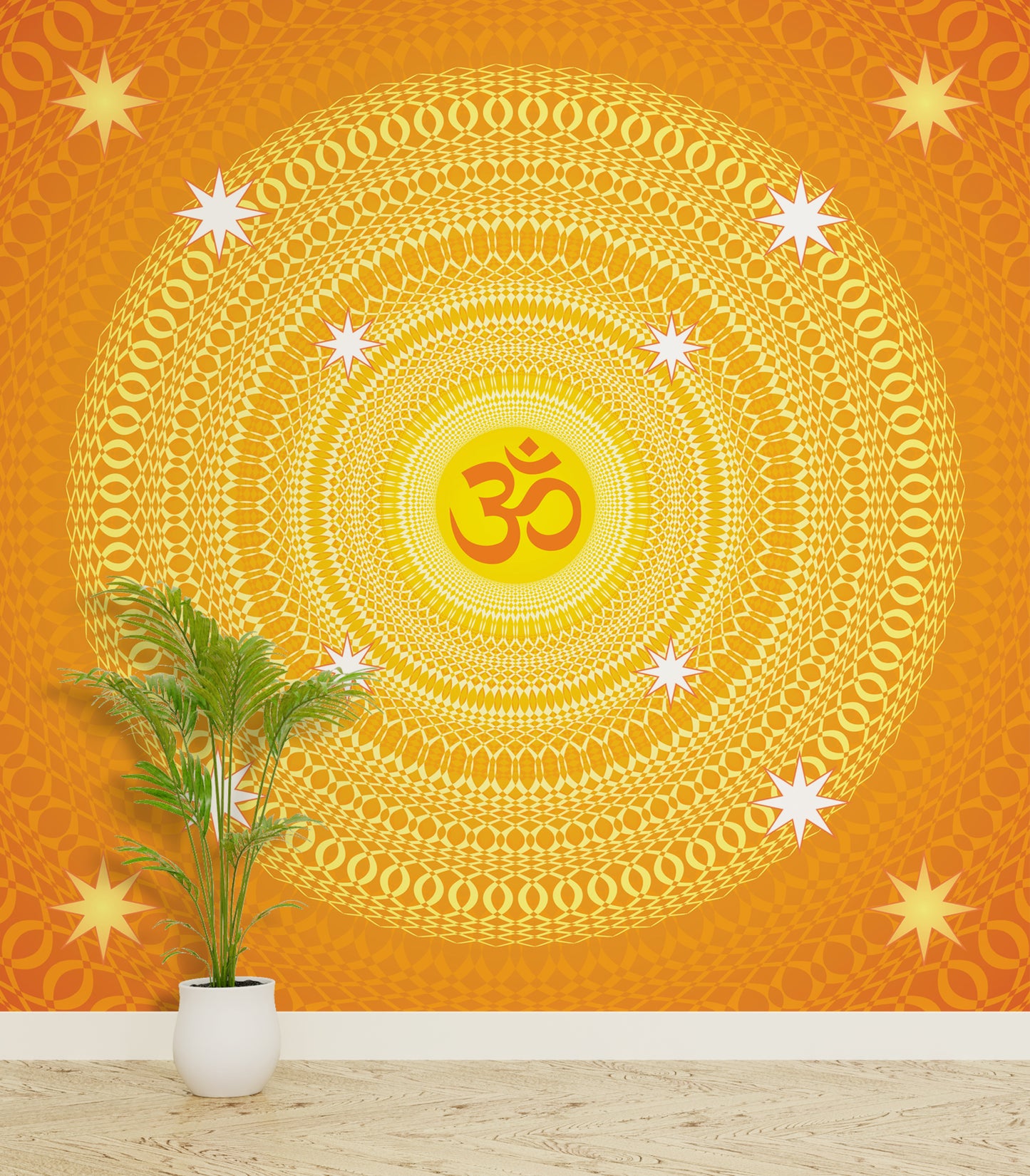 OM Symbol Mandala Design Spiritual Wallpaper