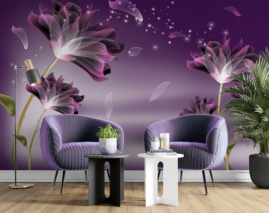 Purple Flower Dream Lily Wallpaper