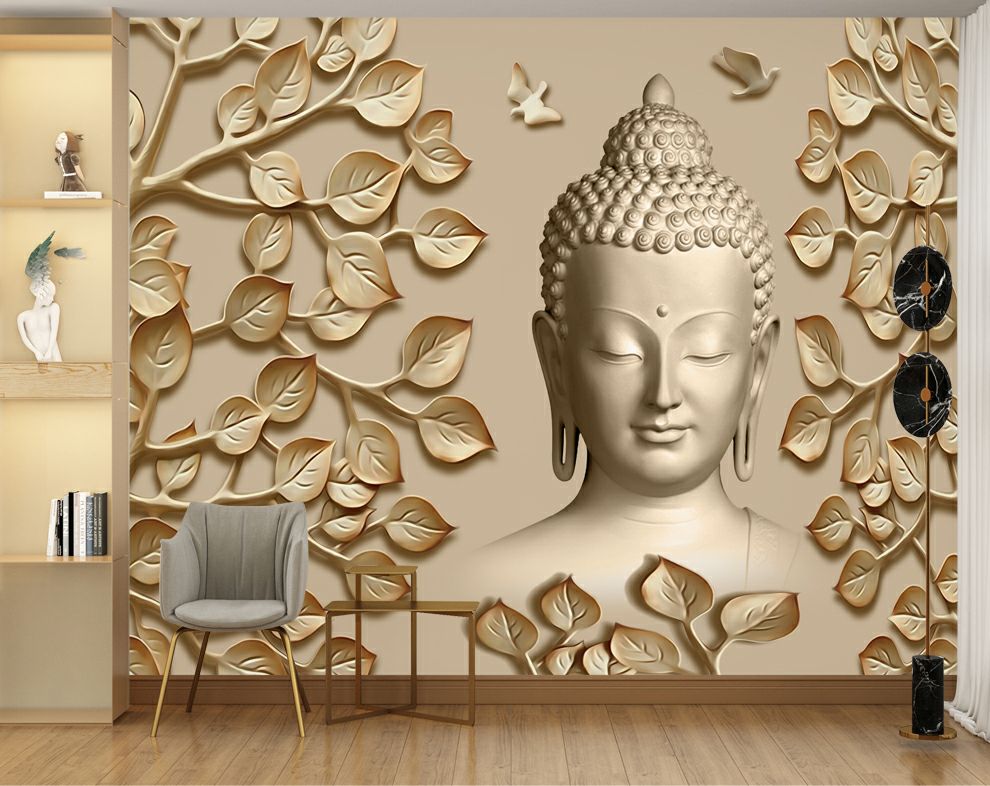 Head Lord Buddha Profile Golden Flowers Stock Illustration 2007244436 |  Shutterstock
