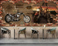 Retro motorcycle wallpaper for restaurant wall - view 3