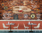 Old wood cafe wallpaper for coffee shop wall - view 2