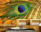Golden peacock feather wallpaper - view 2